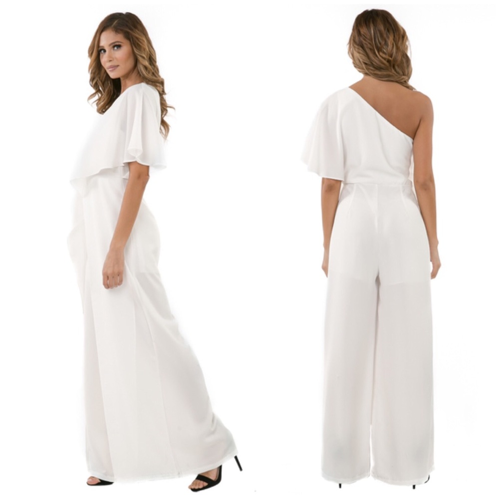 Off Shoulder Wrap Jumpsuit